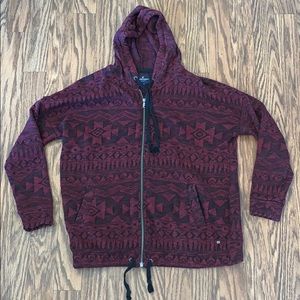 Patterned American Eagle Medium Zip Up Hoodie